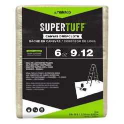 Trimaco SuperTuff 9 ft. W X 12 ft. L X 0.06 mil 6 oz Canvas Drop Cloth 1 pk