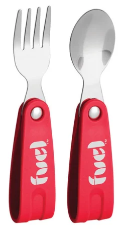 Trudeau On The Go Candy Red Foldable Cutlery Set
