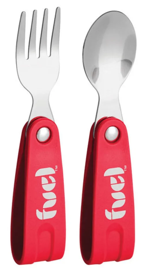 Trudeau On The Go Candy Red Foldable Cutlery Set