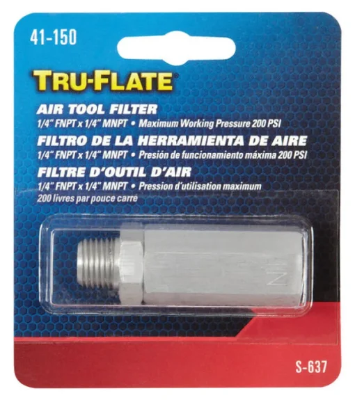 Tru-Flate Steel Air Coupler 1/4 in. FNPT x 1/4 in. MNPT in.