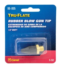 Tru-Flate Brass Air Blow Gun Rubber Tip 1/8 in.