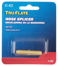Tru-Flate Brass Hose Splicer 1/4 in. 1 pc