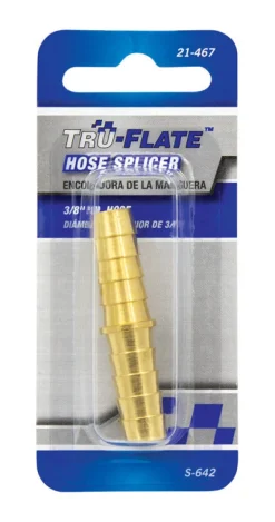 Tru-Flate Brass Hose Splicer 3/8 1 pc