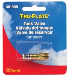Tru-Flate Brass Tank Valve 1/8 in. Male 1 pc