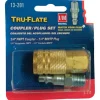 Tru-Flate Brass/Steel Air Coupler and Plug Set 1/4 in. Female 1 pc