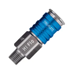 Tru-Flate Hi Flo Aluminum Coupler 1/4 in. Male 1 pc