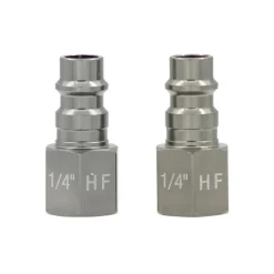 Tru-Flate HI FLO Anodized Aircraft Aluminum Plug 1/4 in. Female 2 pc