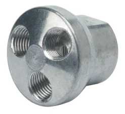 Tru-Flate 3-In-One Brass 3-Way Manifold 1/4 in. 1 pc