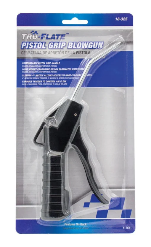 Tru-Flate Plastic Pistol-Grip Air Blow Gun 1/4 in. FNPT