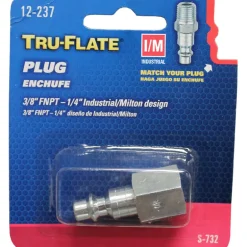 Tru-Flate Steel 1/4 in. I/M Style Plug 3/8 in. Female 1 pc