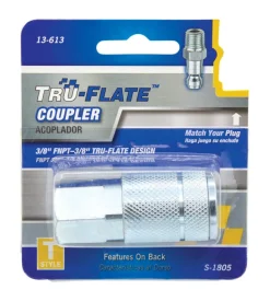 Tru-Flate Steel Air Coupler 3/8 Female 1 pc
