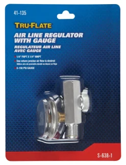 Tru-Flate Steel Air Line Regulator with Gauge 1/4 in. NPT 150 psi 1 pc