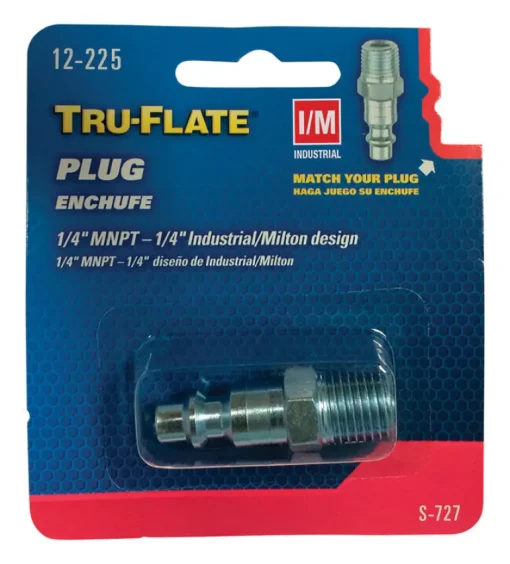 Tru-Flate Steel Air Plug 1/4 in. Male NPT 1 pc.