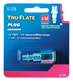 Tru-Flate Steel Air Plug 1/4 in. Female 1 pc