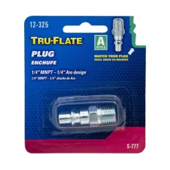 Tru-Flate Steel Air Plug 1/4 in. Male 1 pc