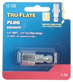 Tru-Flate Steel Air Plug 1/4 in. Female 1 pc