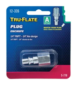 Tru-Flate Steel Air Plug 1/4 in. Female 1 pc