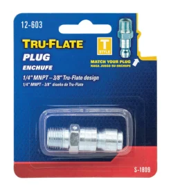 Tru-Flate Steel Air Plug 1/4 in. Male 1 pc