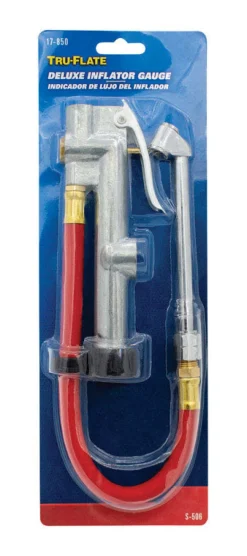 Tru-Flate Steel Inflator Gauge 1/4 FPT 1 pc