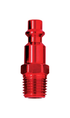 Tru-Flate Tru-Match Aluminum I/M Style Plug 1/4 in. Male 1 pc. (Pack of 10)