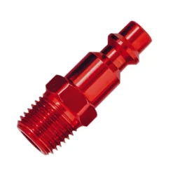 Tru-Flate Tru-Match Aluminum I/M Style Plug 1/4 in. Male 1 pc. (Pack of 10)