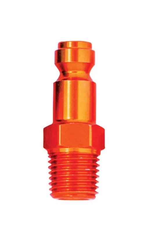 Tru-Flate Tru-Match Aluminum T-Style Plug 1/4 in. Male 1 pc. (Pack of 10)