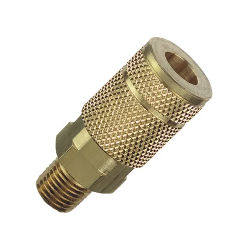 Tru-Flate Tru-Match Aluminum T-Style Coupler 1/4 in. Male 1 pc. (Pack of 10)