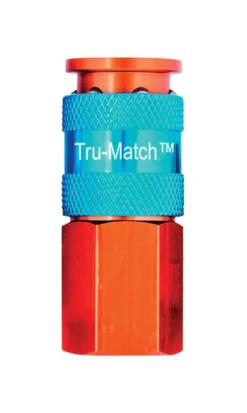 Tru-Flate Tru-Match Aluminum T-Style Universal Coupler 1/4 in. Female 1 (Pack of 10)