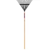 Truper 64.5 in. 24 Tine Steel Leaf Rake Wood Handle