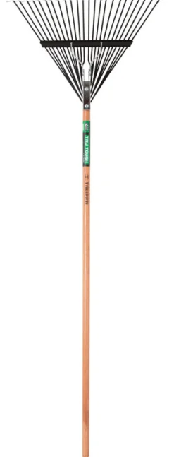 Truper 64.5 in. 24 Tine Steel Leaf Rake Wood Handle