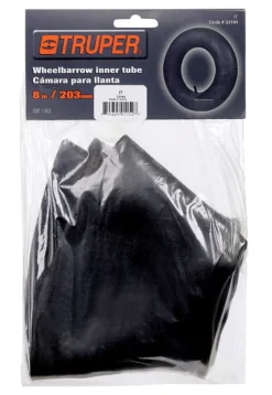 Truper Rubber Wheelbarrow Inflatable Pneumatic Inner Tube 16 Wheel x 8 Rim Dia. in.