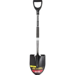 Truper Tru Pro 40 in. Steel Round Digging Shovel Steel Handle