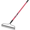 Truper Tru-Tough 60.5 in. 16 Tine Steel Bow Rake Fiberglass Handle (Pack of 6)