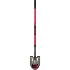 Truper Tru-Tough 56.75 in. Steel Round Digging Shovel Fiberglass Handle