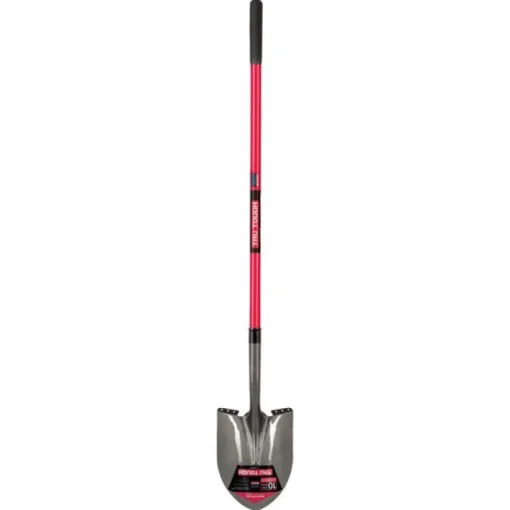 Truper Tru-Tough 56.75 in. Steel Round Digging Shovel Fiberglass Handle