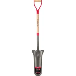 Truper Tru-Tough 48 in. Steel Round Drain Spade Wood Handle