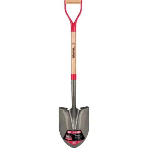 Truper Tru-Tough 41 in. Steel Round Digging Shovel Wood Handle (Pack of 6)