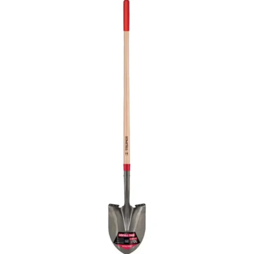 Truper Tru-Tough 58.25 in. Steel Round Digging Shovel Wood Handle (Pack of 6)
