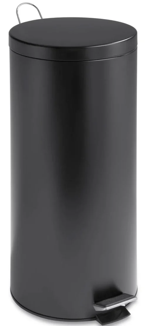 TRUSH CAN ROUND BLK 8GAL