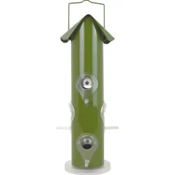 TUBE BIRD FEEDER GRN 1LB