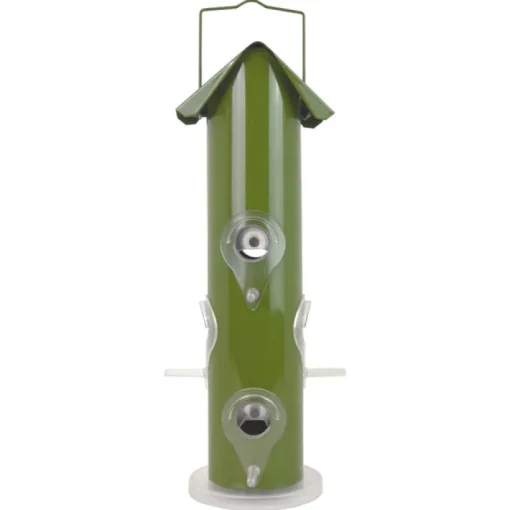 TUBE BIRD FEEDER GRN 1LB