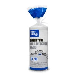 Tuffsak 1372521 13 Gallon Iron-HoldÂ® Tall Kitchen Bags 30 Count (Pack of 12)