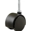 TWIN CASTER BLK 75LB 2"D