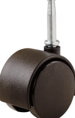 TWIN CASTER BLK 75LB 2"D