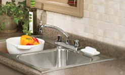 Two Handle Chrome Kitchen Faucet