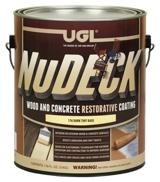 UGL NuDECK Flat Dark Tint Base Deep Tone Base Floor and Patio Coating 1 gal (Pack of 2).