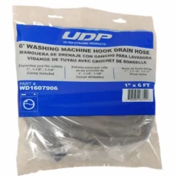 Ultra Dynamic Products 1 in. W X 1 in. D X 6 ft. L Thermoplastic Washing Machine Hook Drain Hose