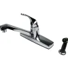 Ultra Faucets Non Metallic One Handle Chrome Kitchen Faucet Side Sprayer Included