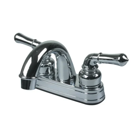 Ultra Faucets Non-Metallic Polished Chrome Centerset Bathroom Sink Faucet 4 in.