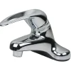 Ultra Faucets Non-Metallic Polished Chrome Single-Handle Bathroom Sink Faucet 4 in.